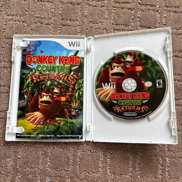 Donkey Kong Country Returns Nintendo Wii (2010) Game - Complete W/ Manual Tested - Picture 2 of 3